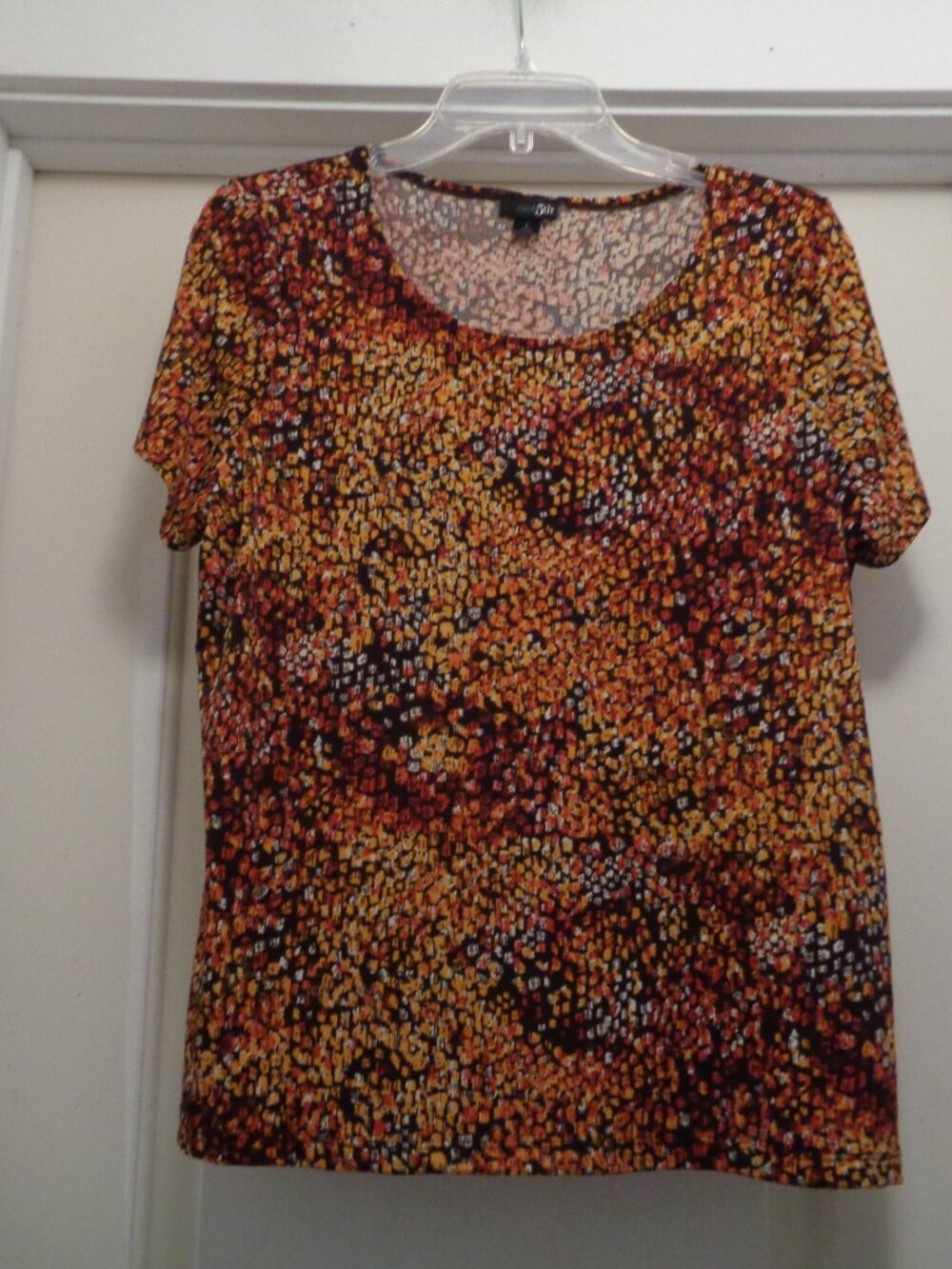 FALL COLORS GIRL EAST 5TH AVE STRETCHY JERSEY BLOUSE L